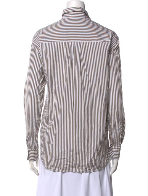 TOTEME Striped Long Sleeve Button-Up Top
