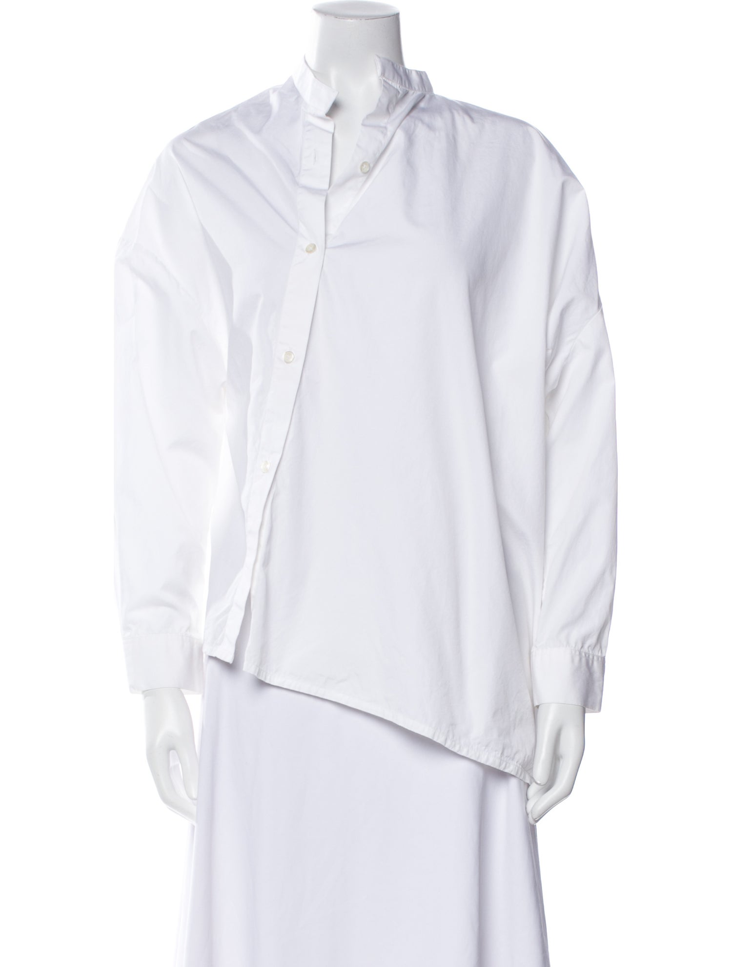 TOTEME V-Neck Long Sleeve Button-Up Top