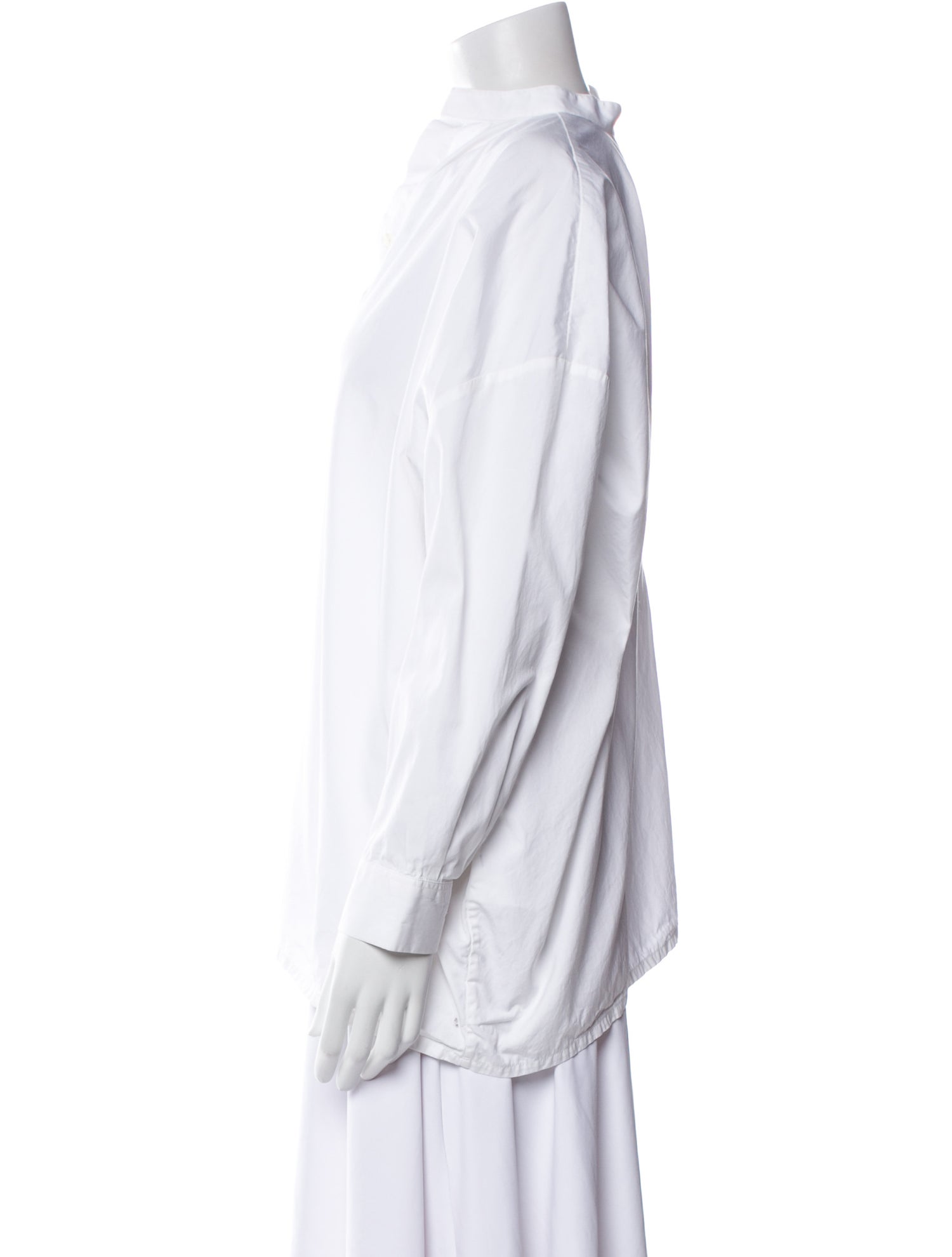 TOTEME V-Neck Long Sleeve Button-Up Top