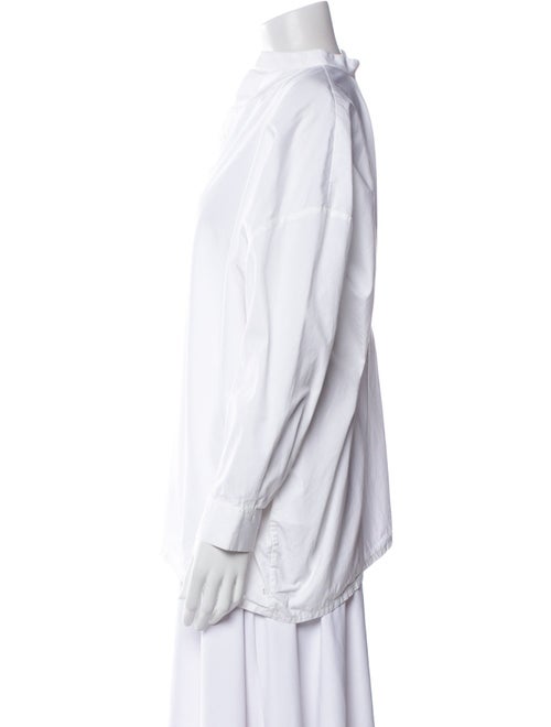 TOTEME V-Neck Long Sleeve Button-Up Top