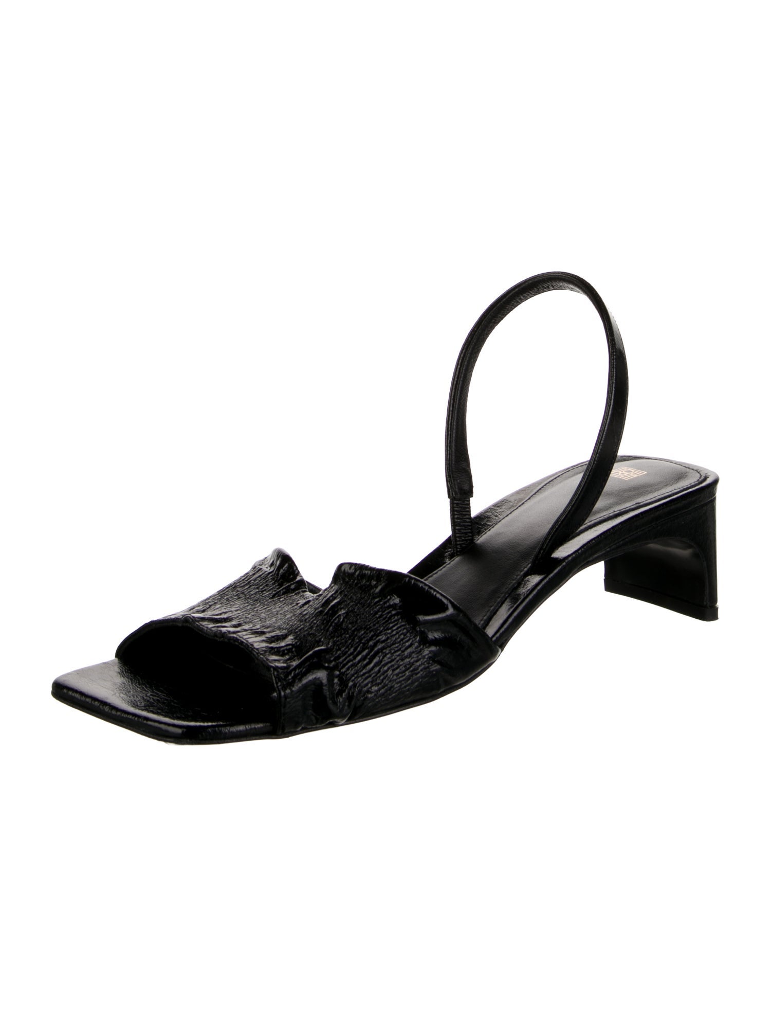 TOTEME Patent Leather Slingback Sandals
