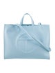 Telfar Vegan Leather Large Pool Blue Shopping Bag Large