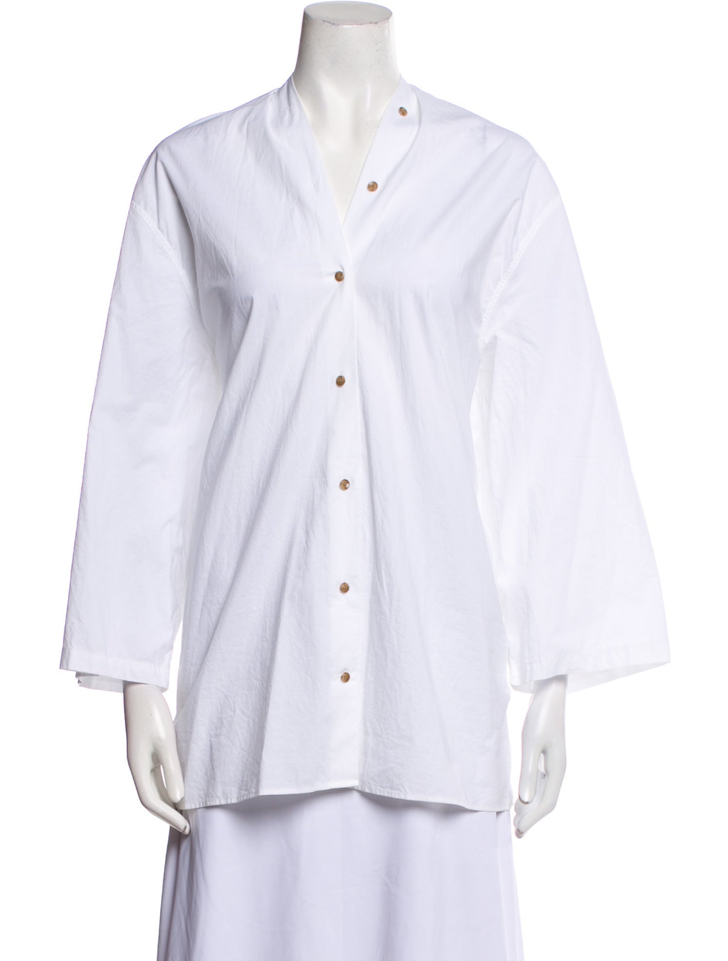 TOTEME Three-Quarter Sleeve Button-Up Top