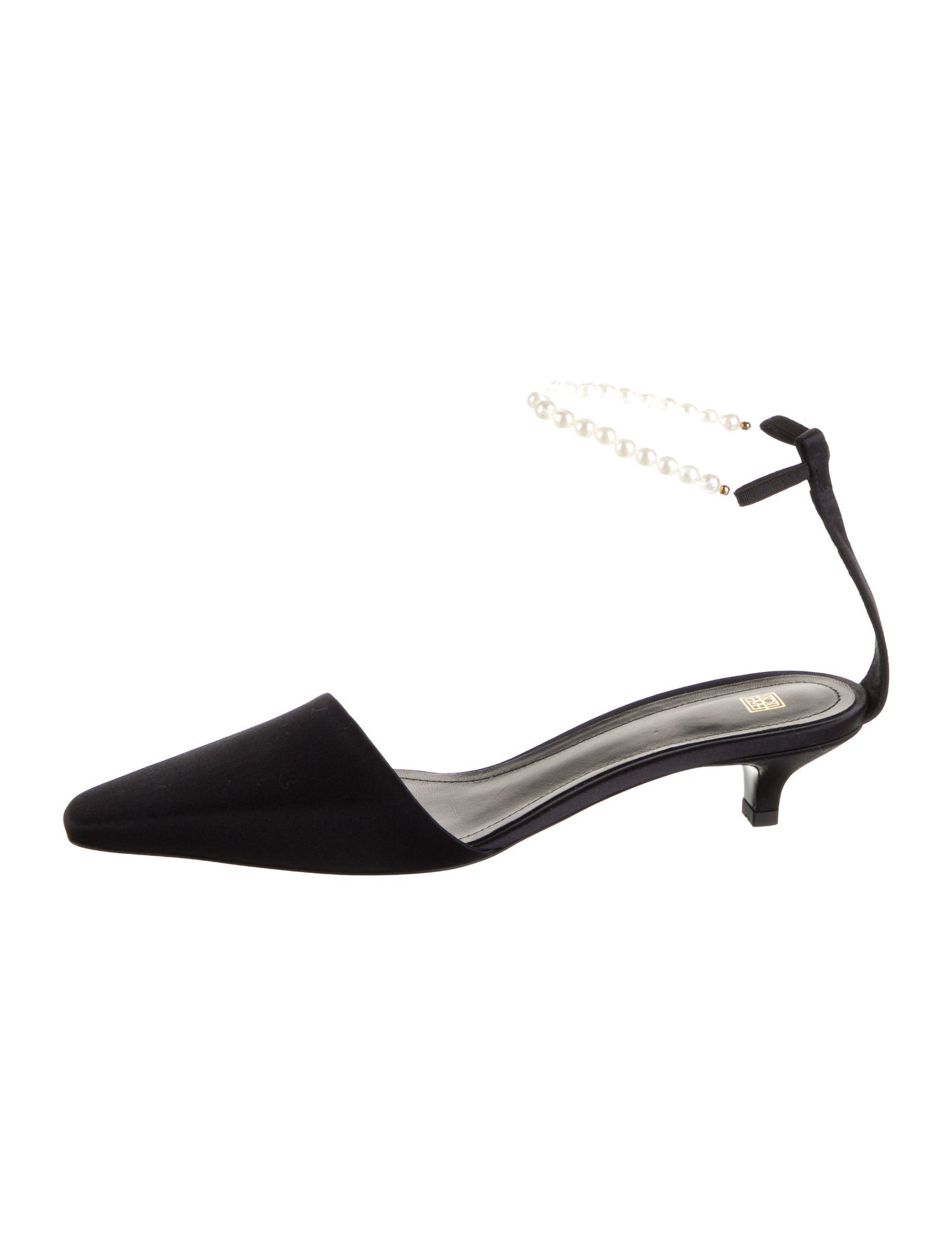 TOTEME Satin Beaded Accents Pumps