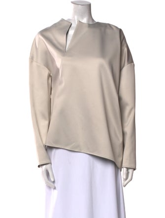 TOTEME Asymmetrical Long Sleeve Sweatshirt
