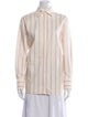 TOTEME Relaxed Stripe Long Sleeve Striped Button-Up Top
