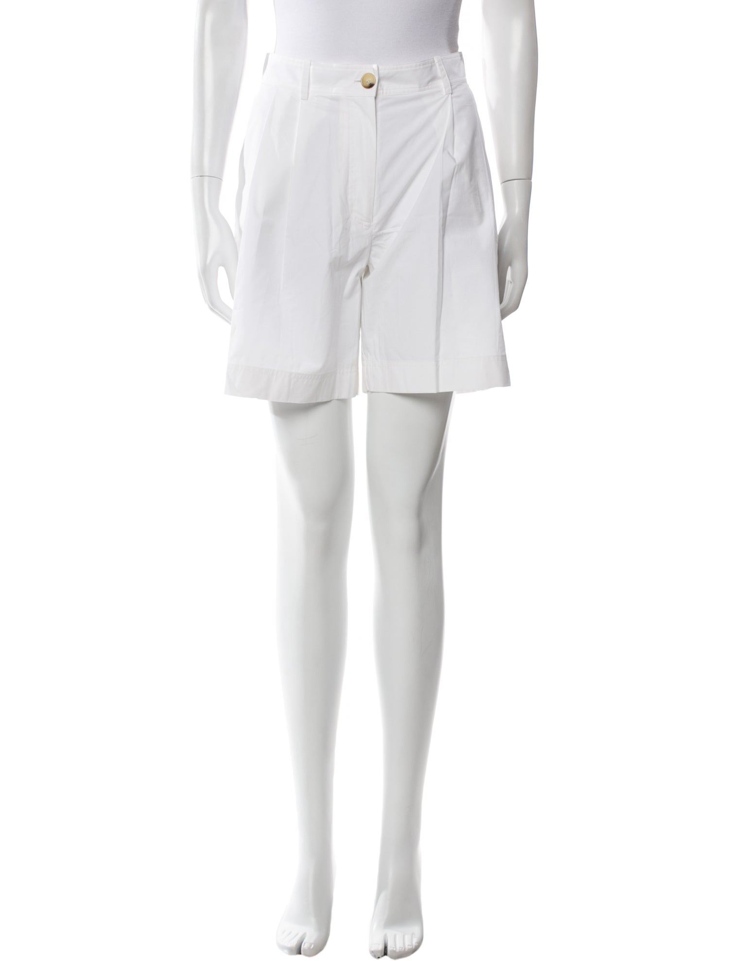 TOTEME Pleated Poplin Knee-Length Shorts w/ Tags