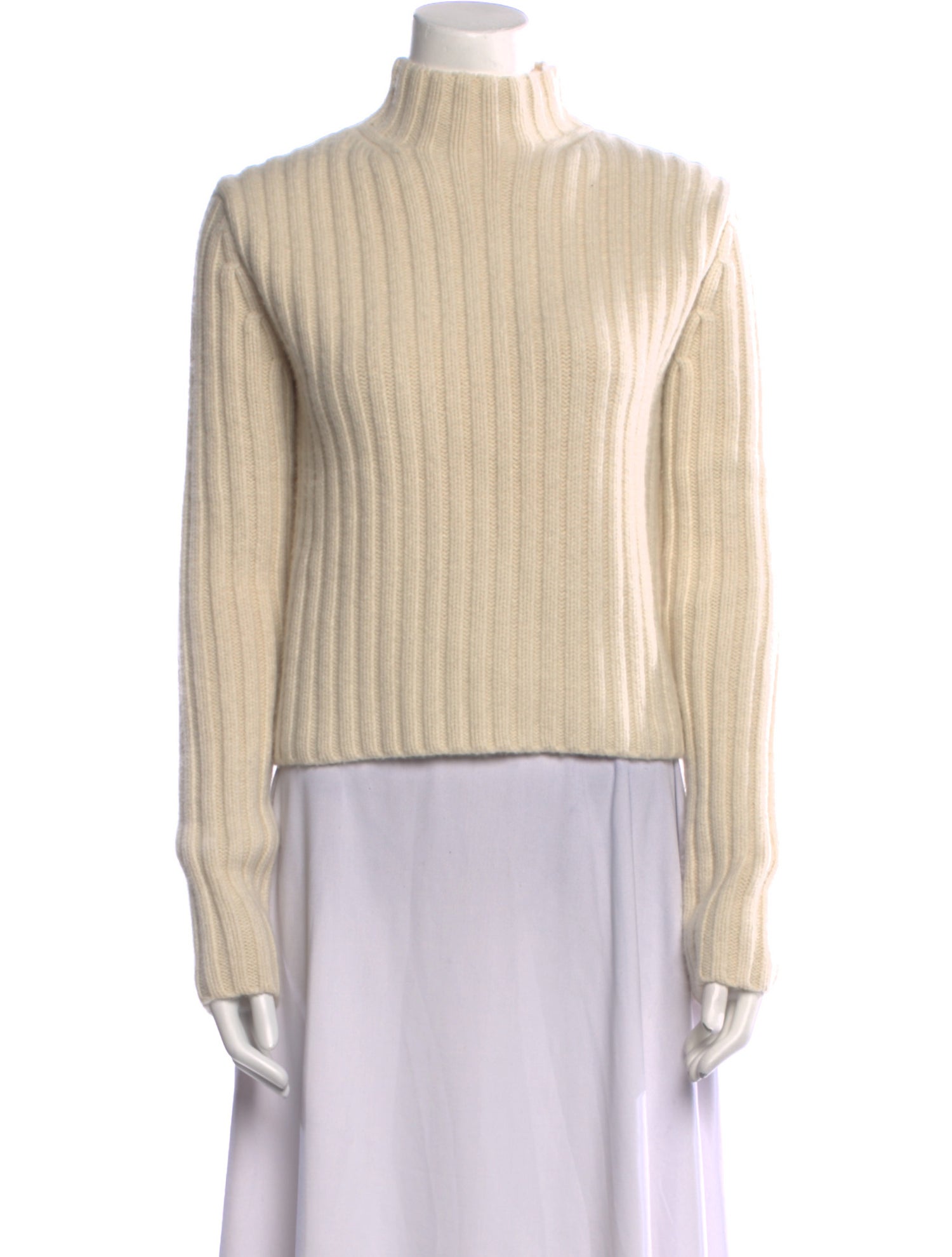 TOTEME Petite Chunky Rib Knit Wool Sweater
