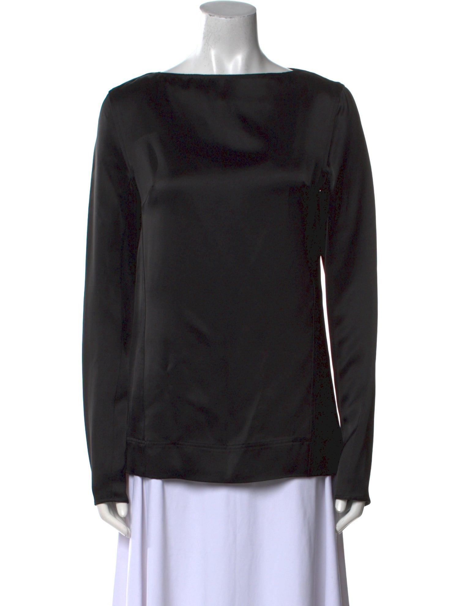 TOTEME Bateau Neckline Long Sleeve Blouse