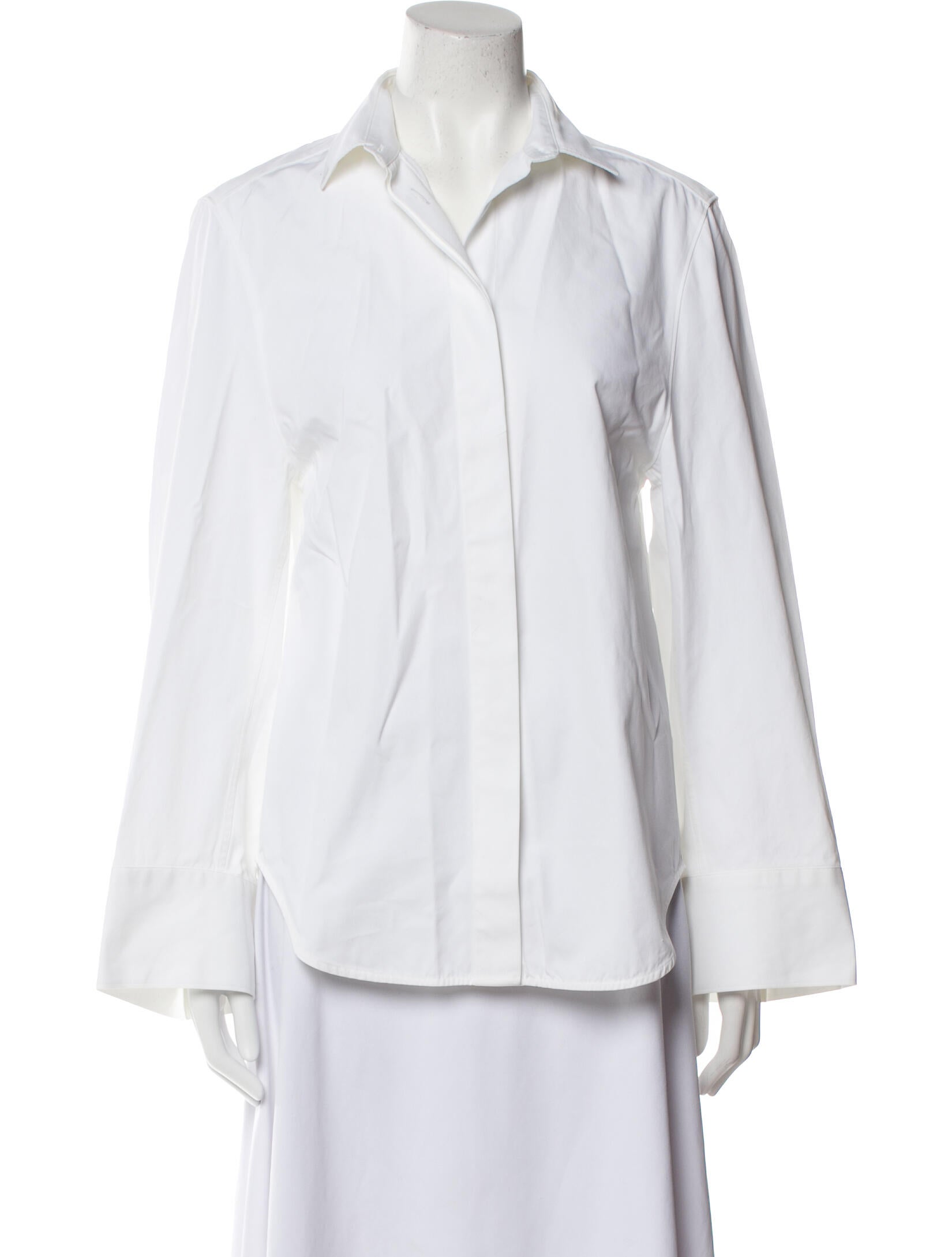 TOTEME Long Sleeve Button-Up Top