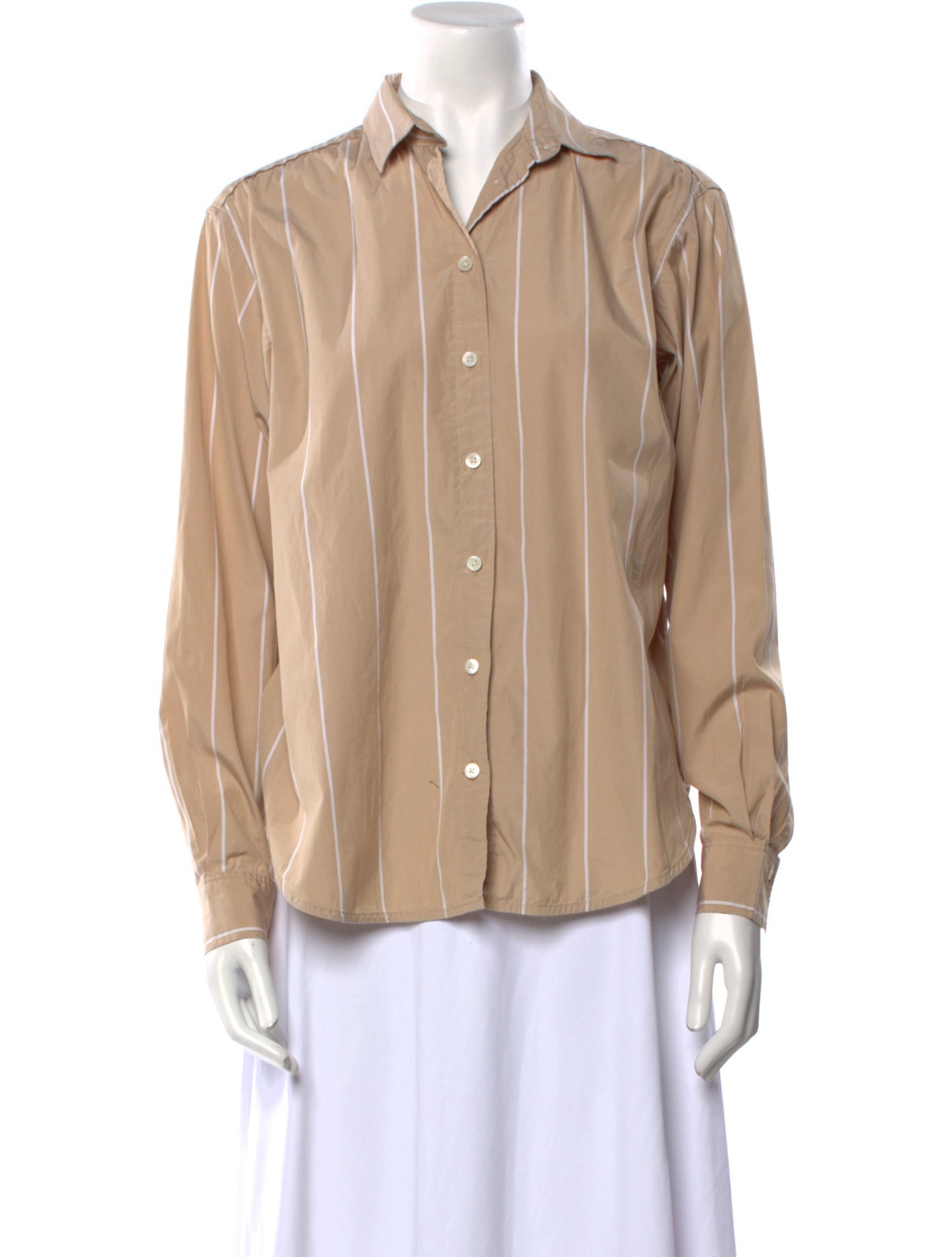 TOTEME Signature Stripe Long Sleeve Button-Up Top