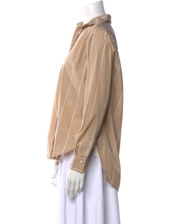 TOTEME Signature Stripe Long Sleeve Button-Up Top