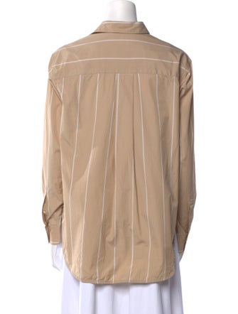 TOTEME Signature Stripe Long Sleeve Button-Up Top