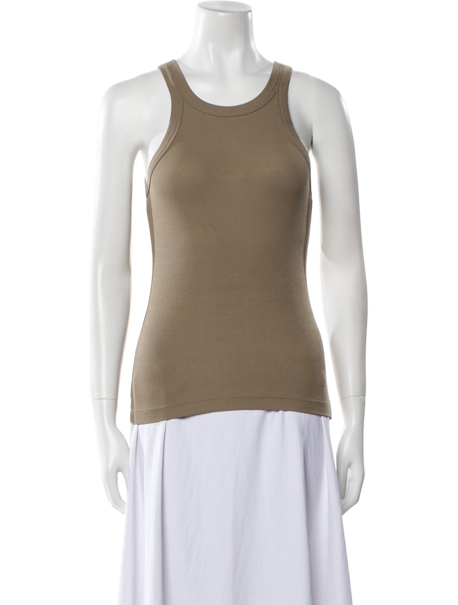 TOTEME Curved Rib Tank Scoop Neck Top