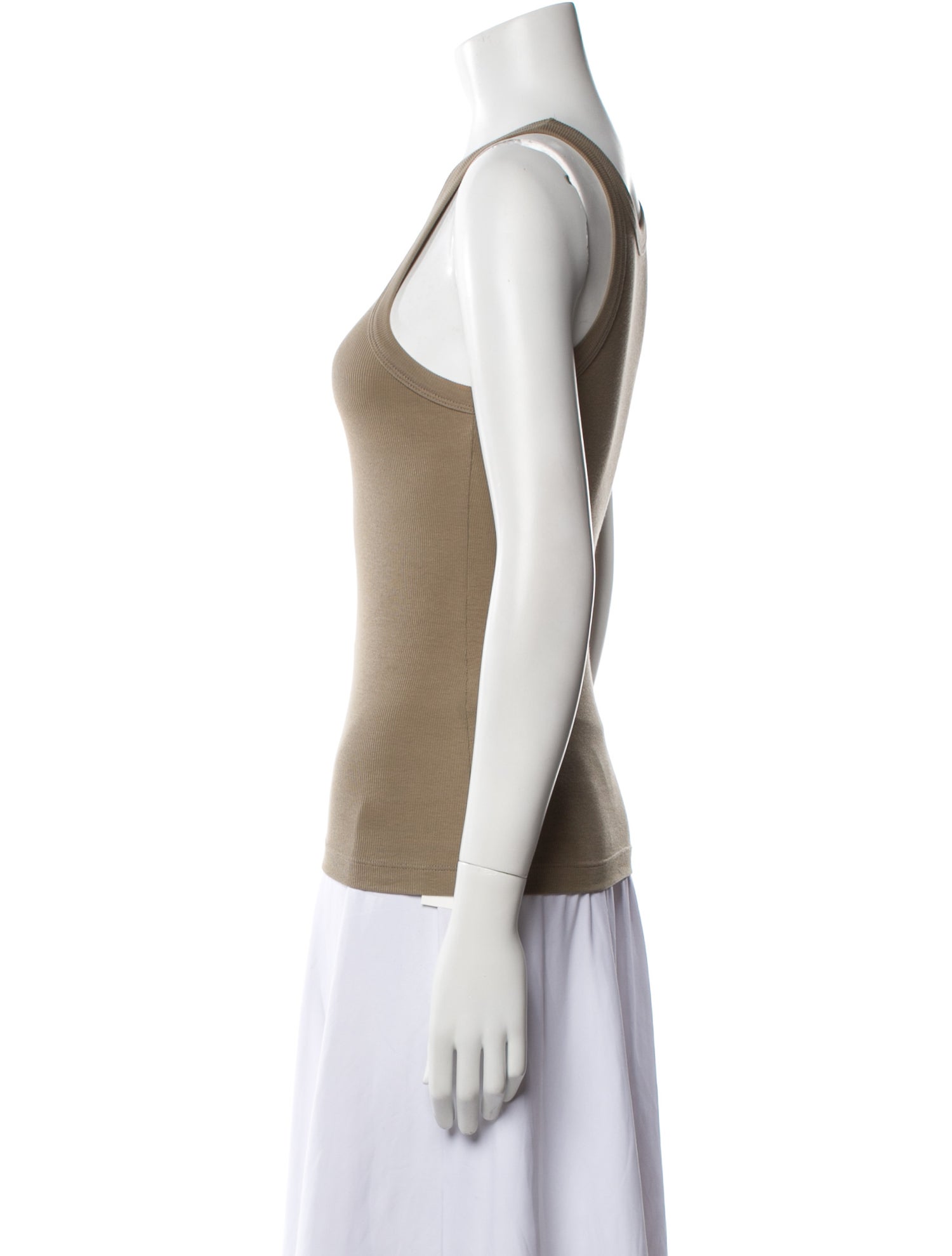 TOTEME Curved Rib Tank Scoop Neck Top