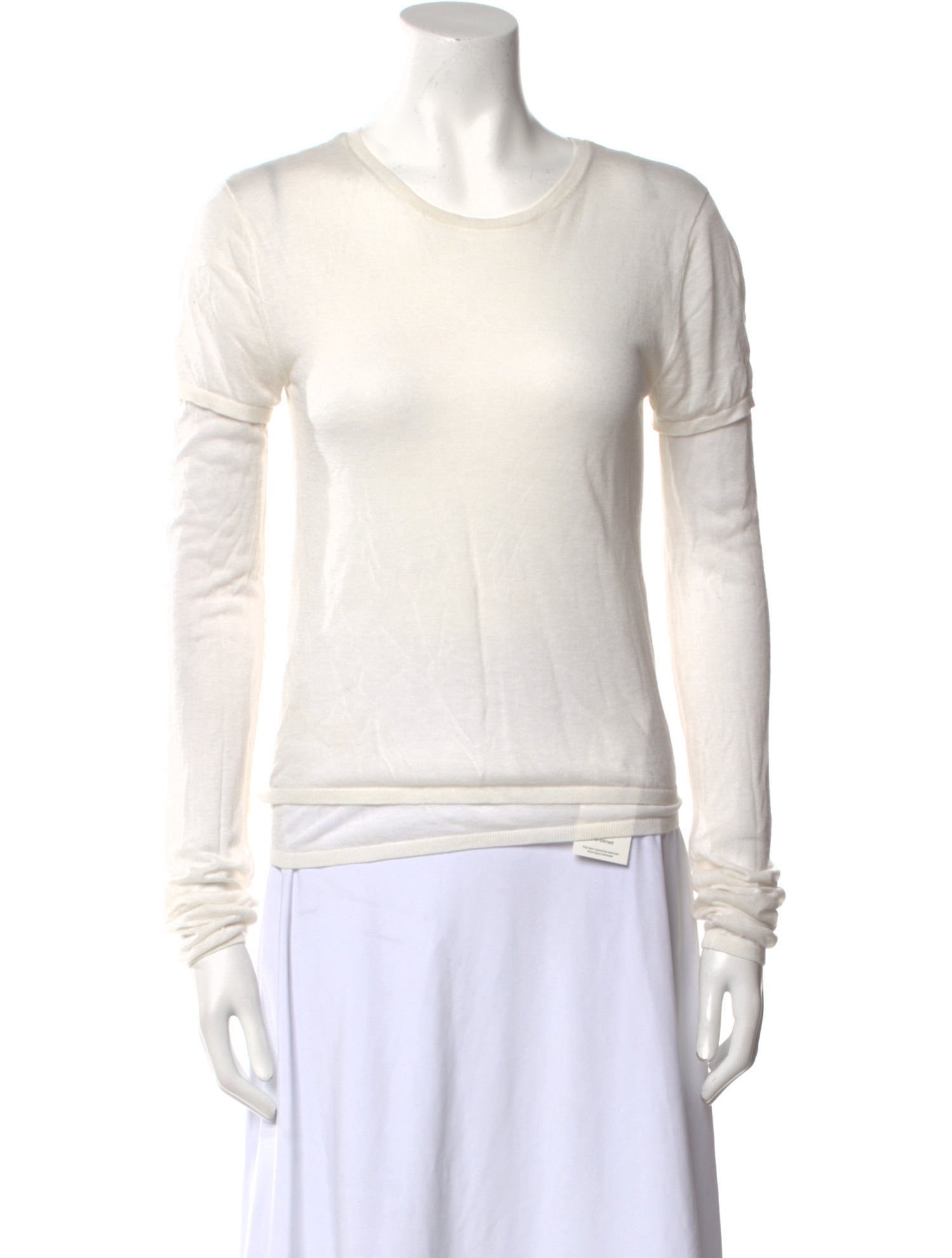 TOTEME Layered Knit Tee Scoop Neck Sweatshirt