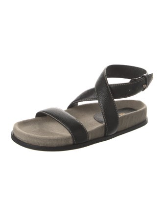 TOTEME Leather Colorblock Pattern Slingback Sandals