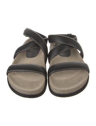 TOTEME Leather Colorblock Pattern Slingback Sandals