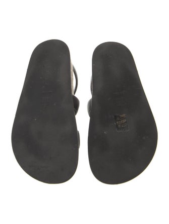 TOTEME Leather Colorblock Pattern Slingback Sandals