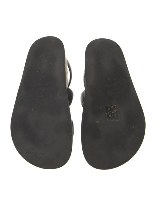 TOTEME Leather Colorblock Pattern Slingback Sandals