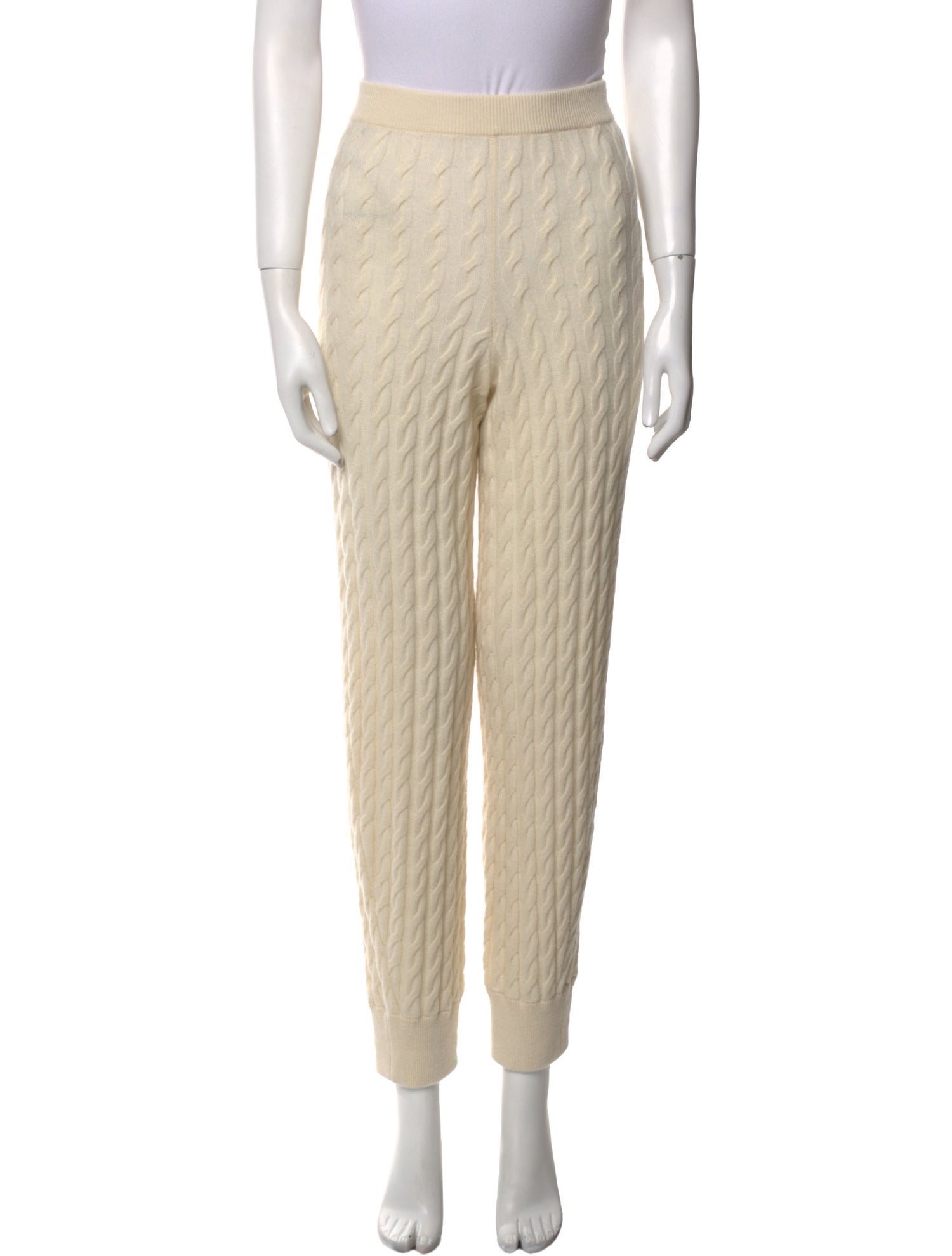 TOTEME Cable Knit Slacks Cashmere Sweatpants