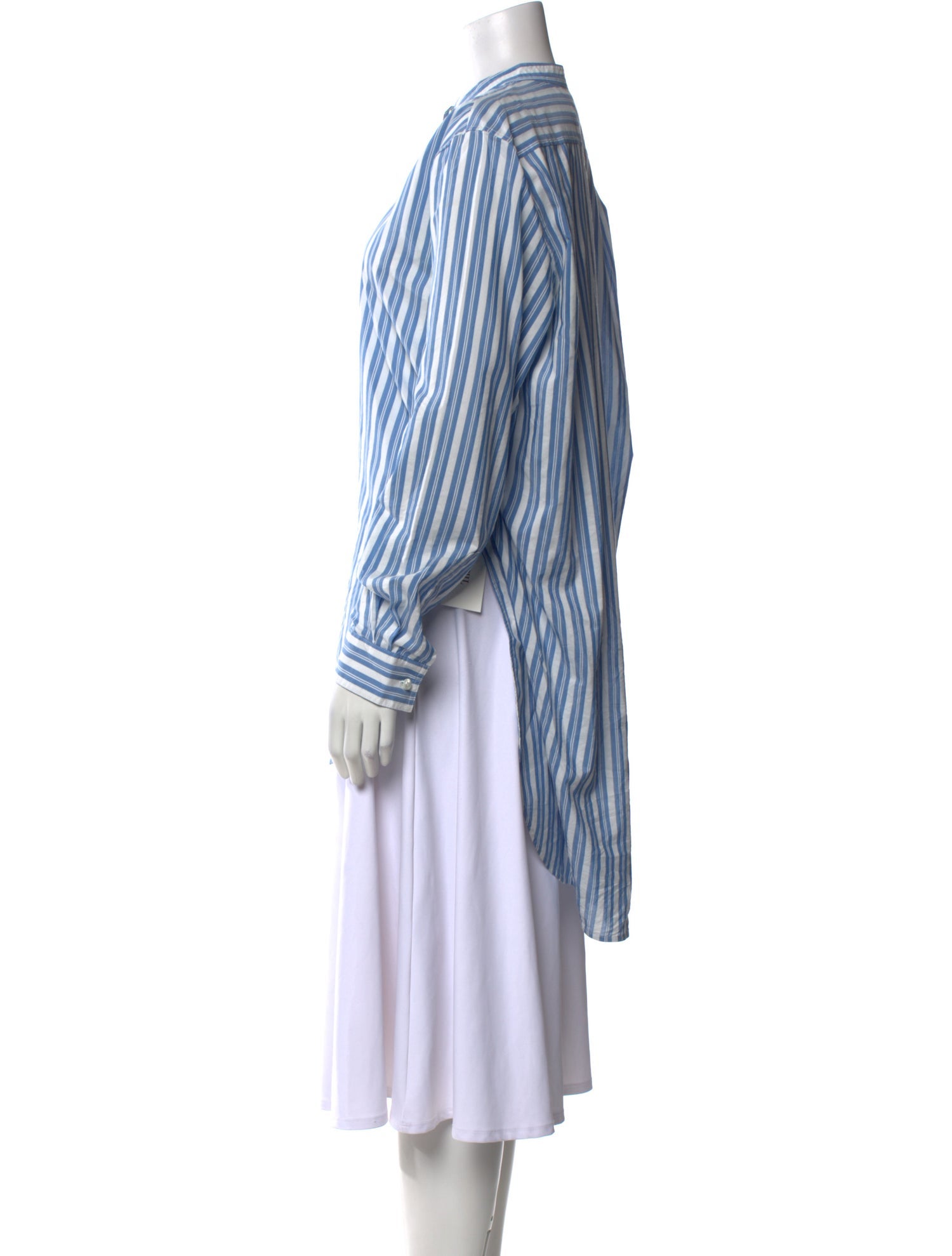 TOTEME Striped Long Sleeve Button-Up Top