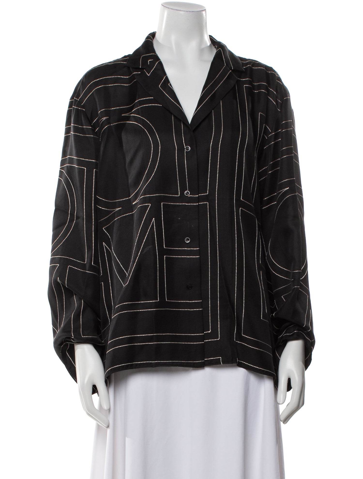 TOTEME Monogram Silk Pajamas