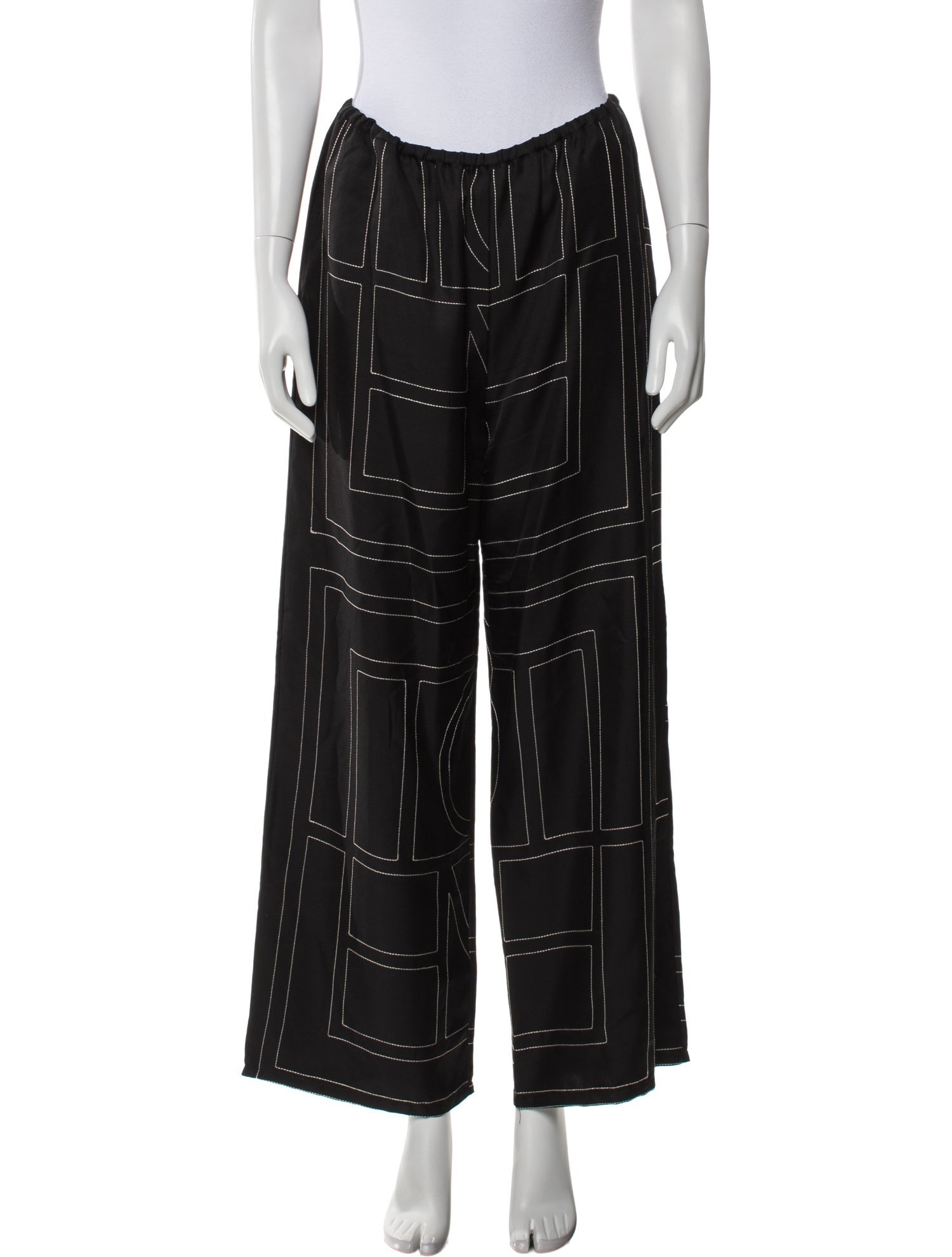 TOTEME Monogram Silk Pajamas