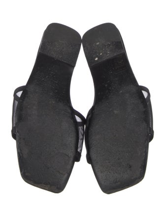 TOTEME Leather Mesh Accents Slides