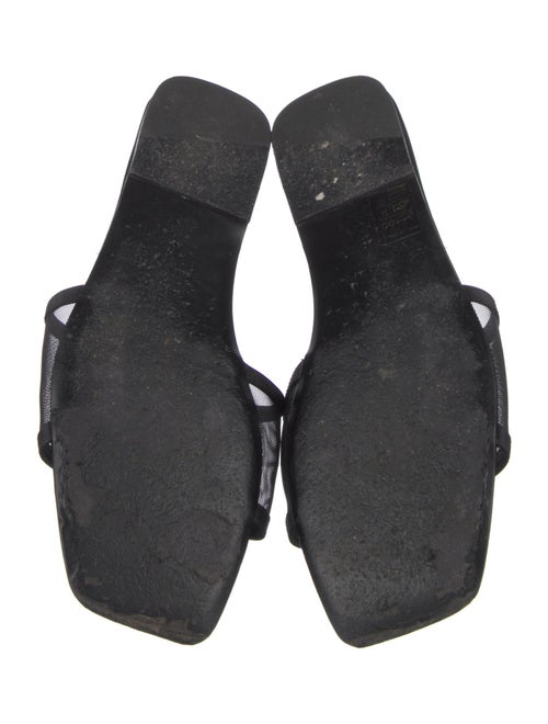 TOTEME Leather Mesh Accents Slides