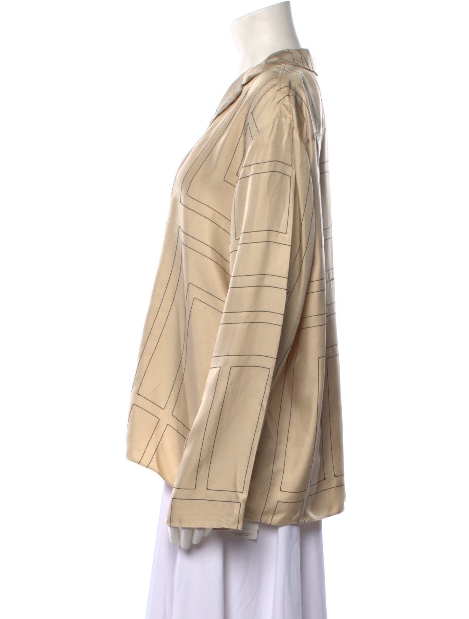 TOTEME Monogram Long Sleeve Silk Pajamas