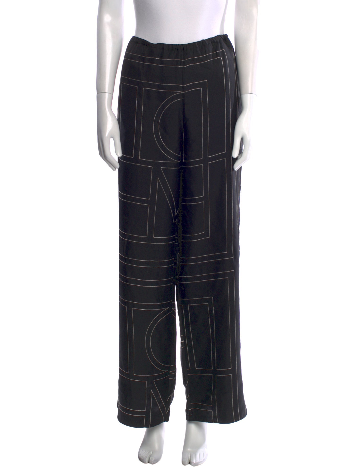 TOTEME Monogram PJ Bottoms Silk Pajamas