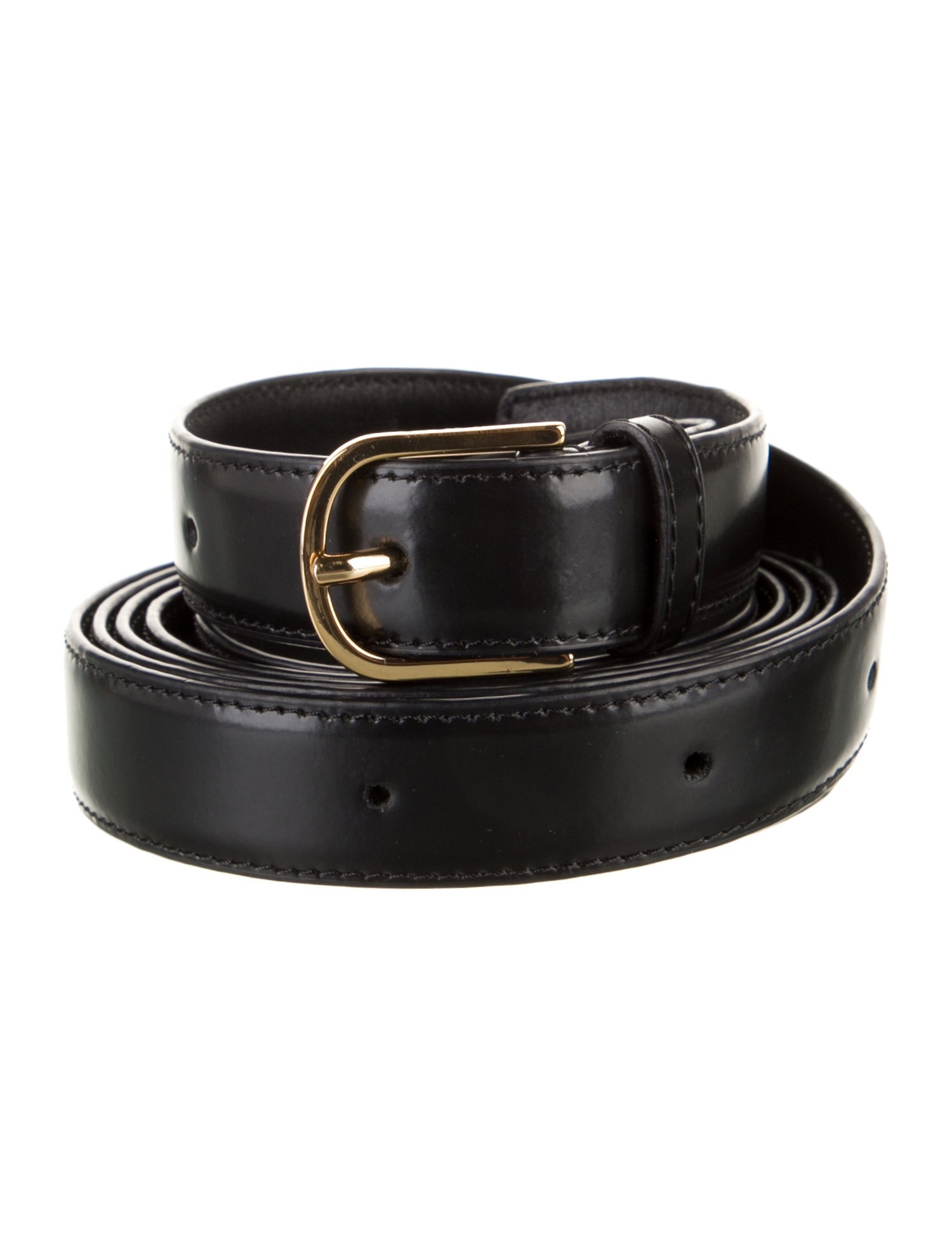 TOTEME Skinny Patent Leather Belt