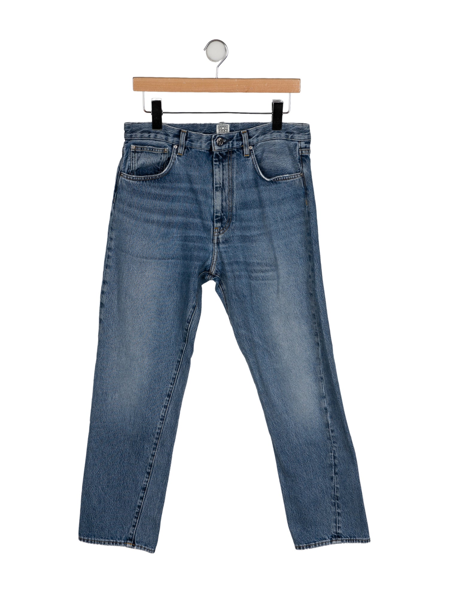 TOTEME Twisted Seam Denim Straight Leg Jeans