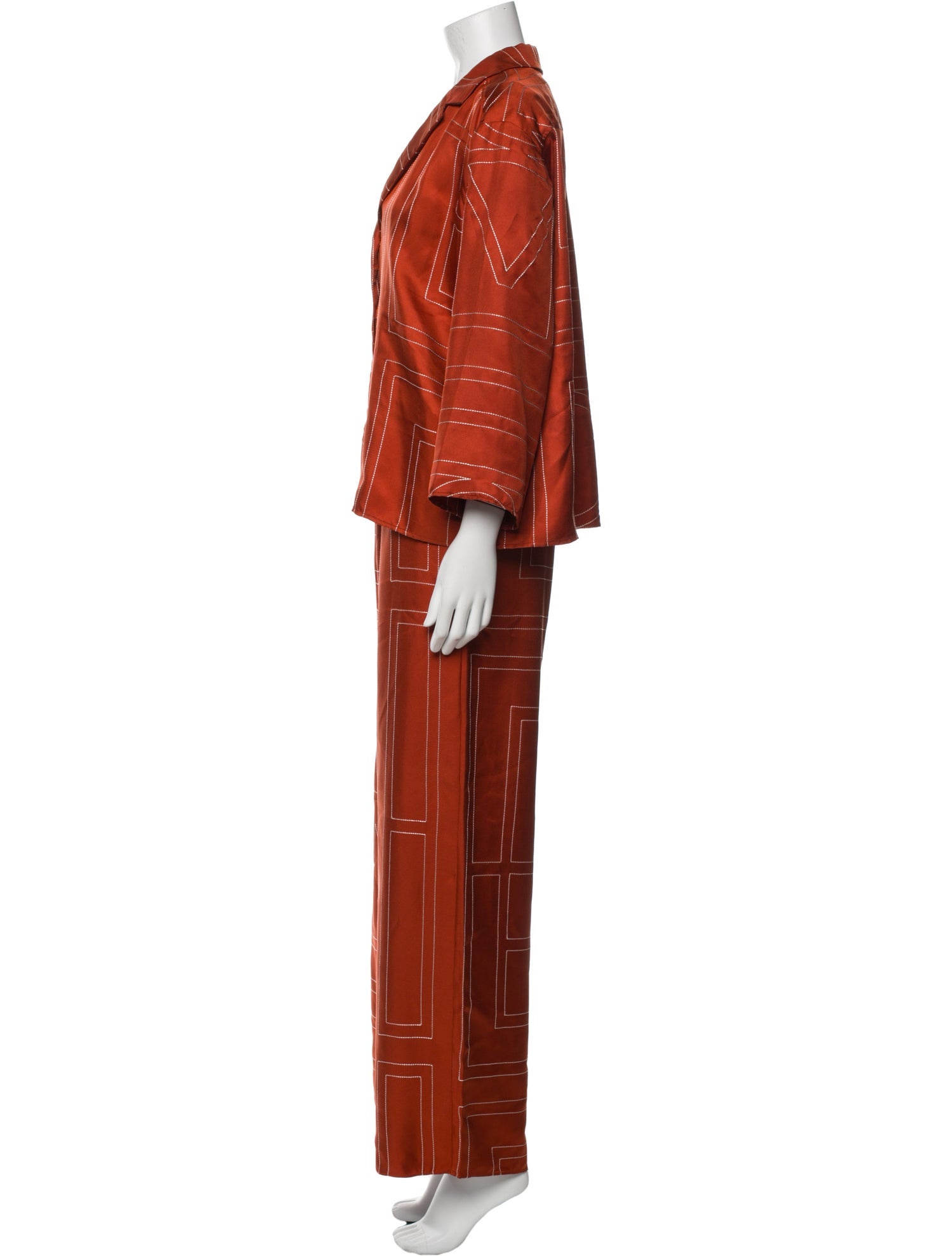 TOTEME Silk Patterned Pajamas