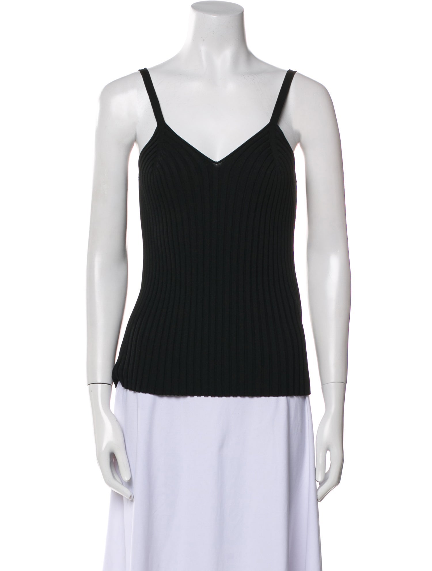 TOTEME Villeton Ribbed Tank V-Neck Top w/ Tags