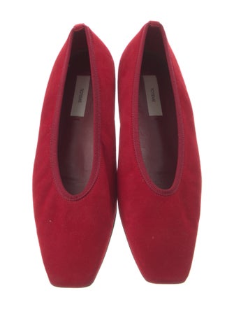 TOTEME Suede Cutout Accent Ballet Flats