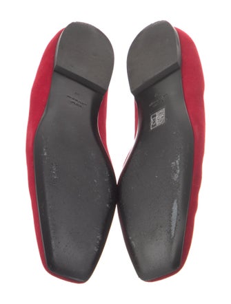 TOTEME Suede Cutout Accent Ballet Flats