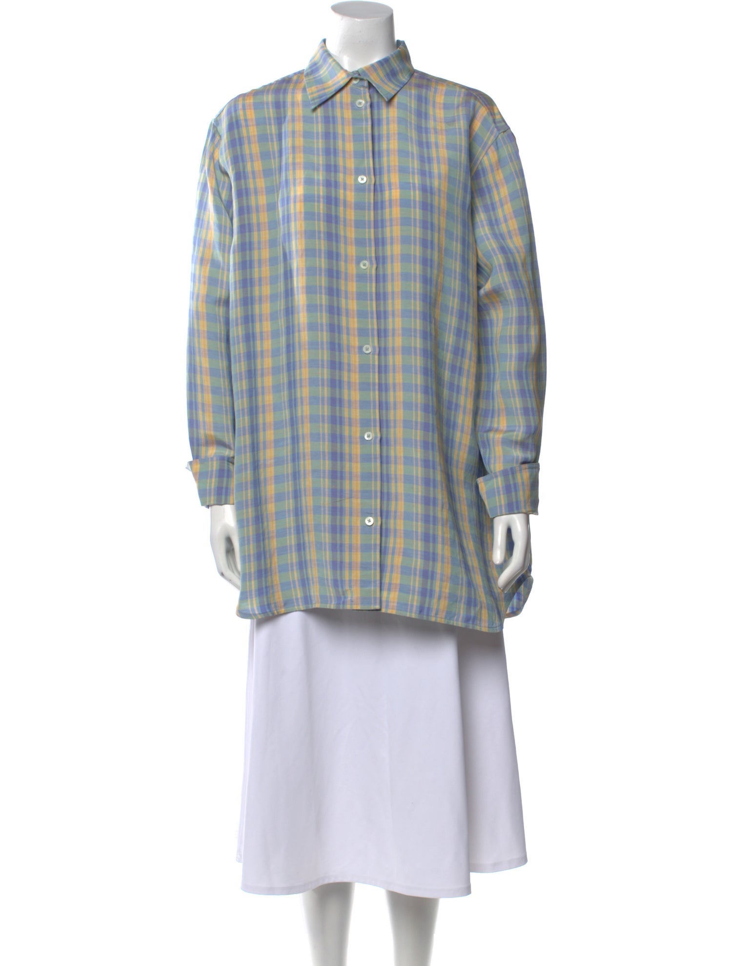 TOTEME Madras Check Linen Tunic