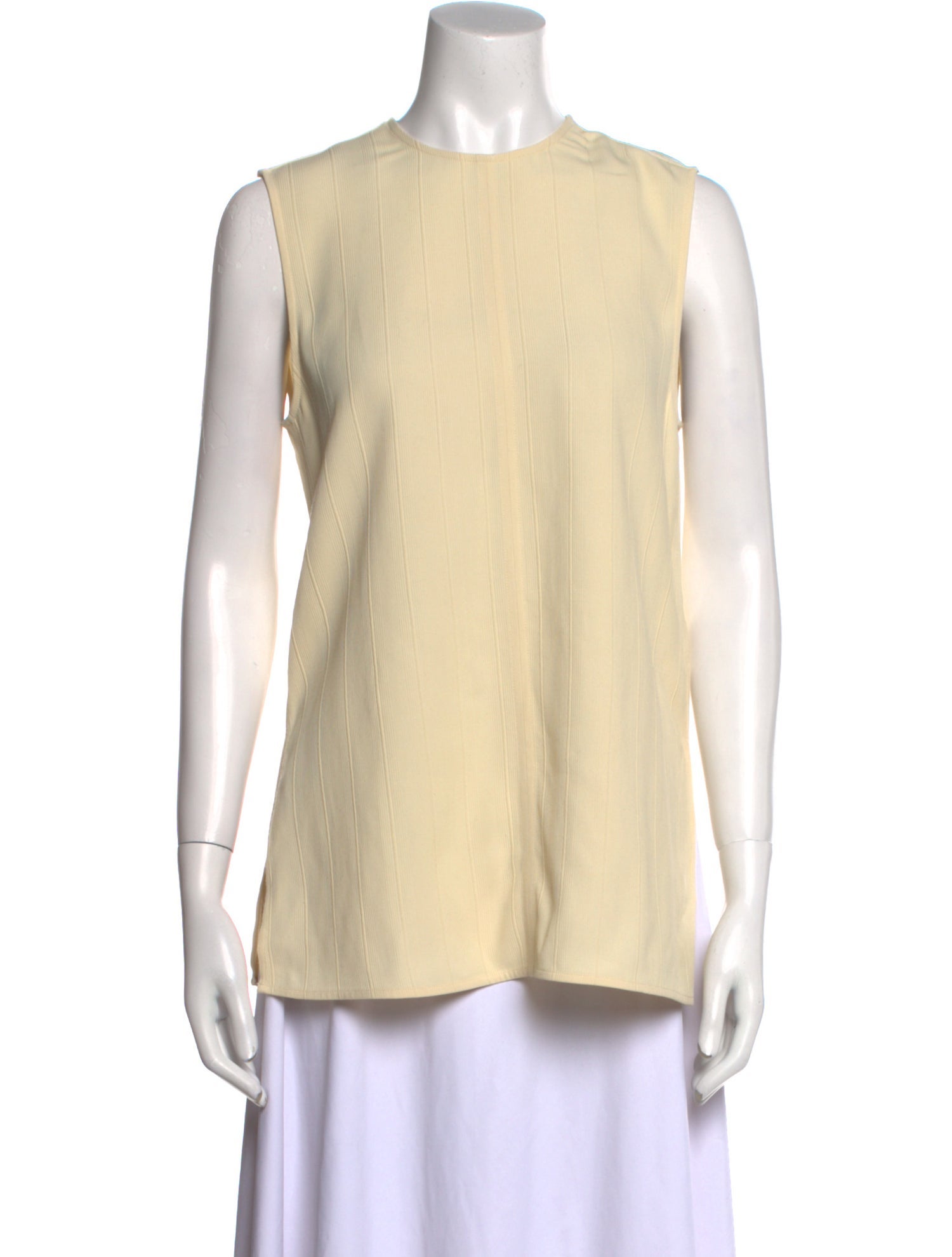 TOTEME Woven Stripe Crew Neck Top