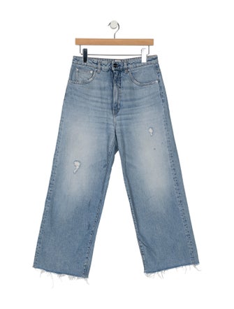 TOTEME Flare Fit Denim Wide Leg Jeans