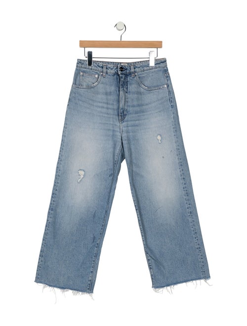 TOTEME Flare Fit Denim Wide Leg Jeans