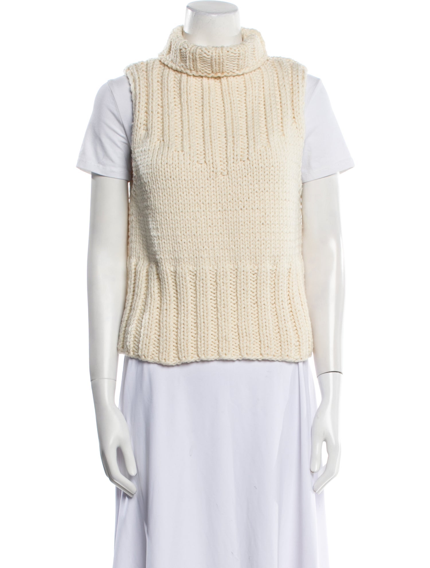 TOTEME Hand-Knitted Sleeveless Wool Sweater