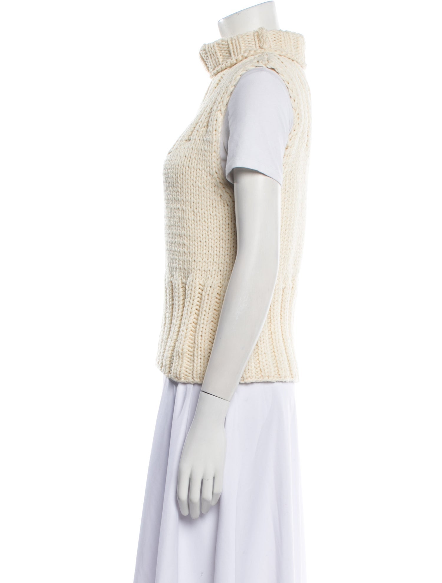TOTEME Hand-Knitted Sleeveless Wool Sweater