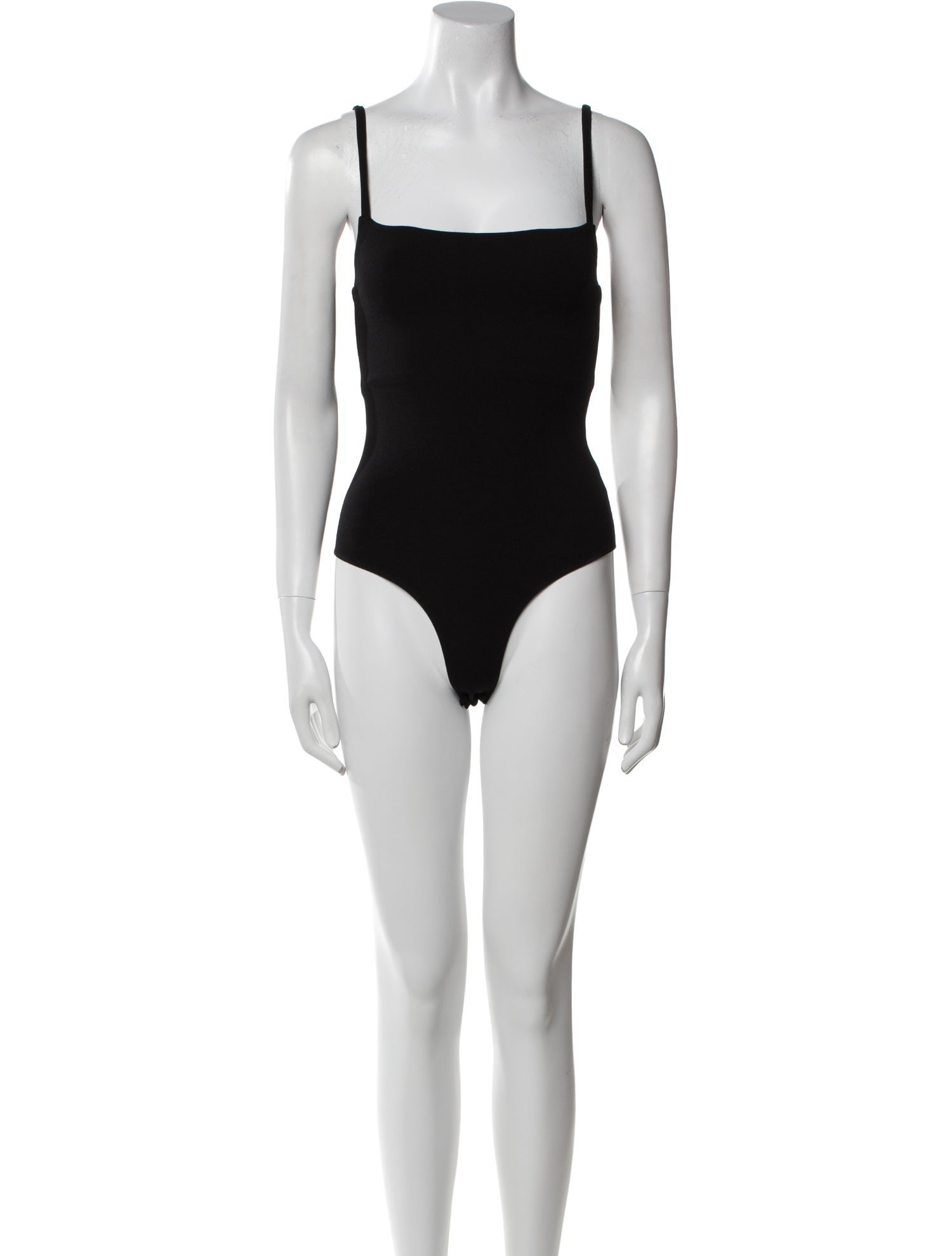 TOTEME Slim Strap Bodysuit Square Neckline Bodysuit