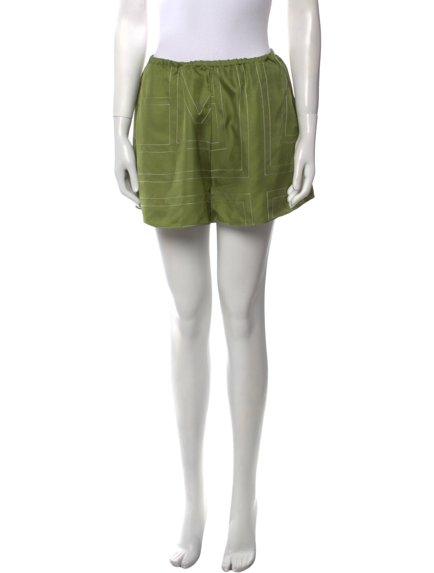 TOTEME Monogram PJ Short Silk Pajamas