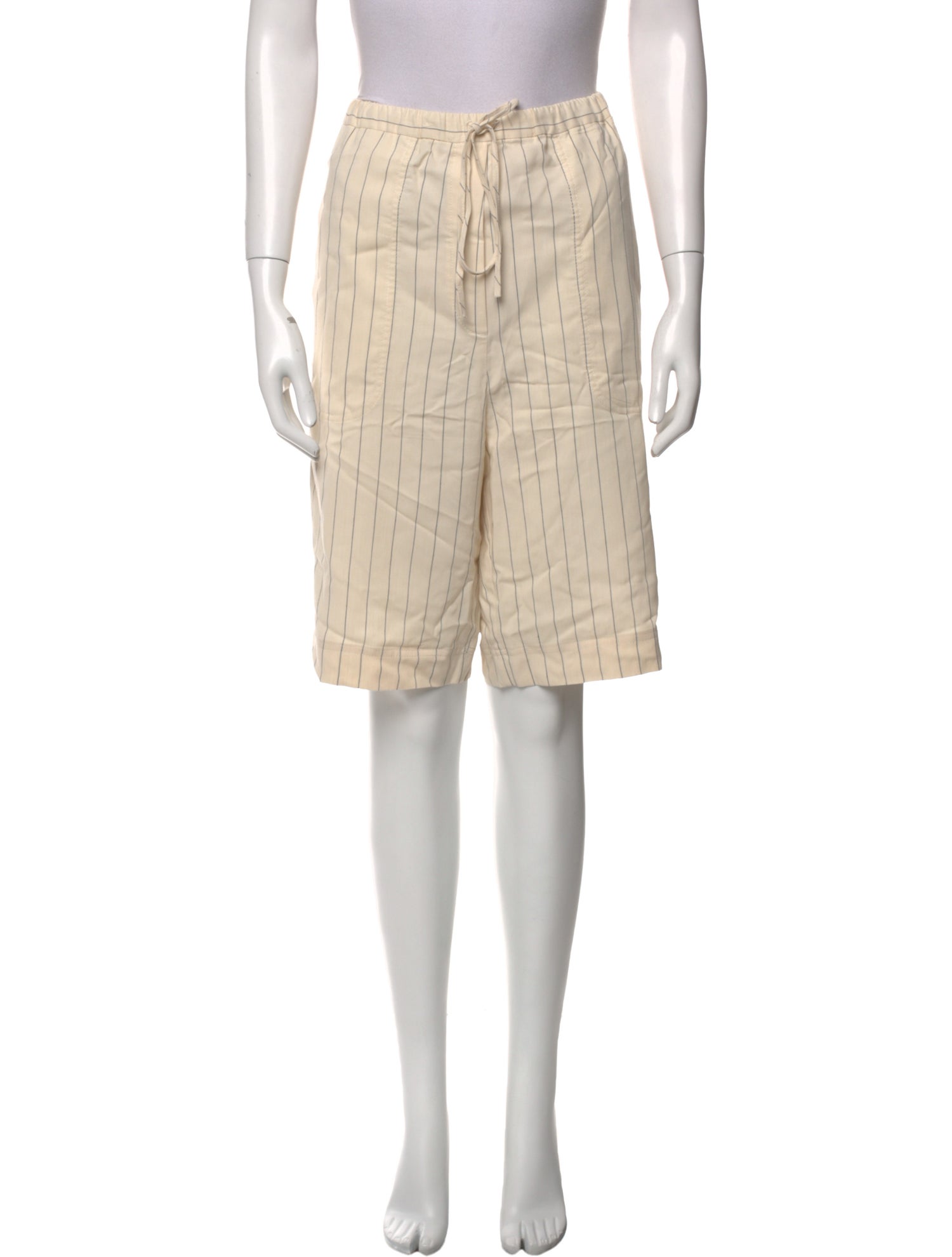 TOTEME Relaxed Pinstripe Knee-Length Shorts