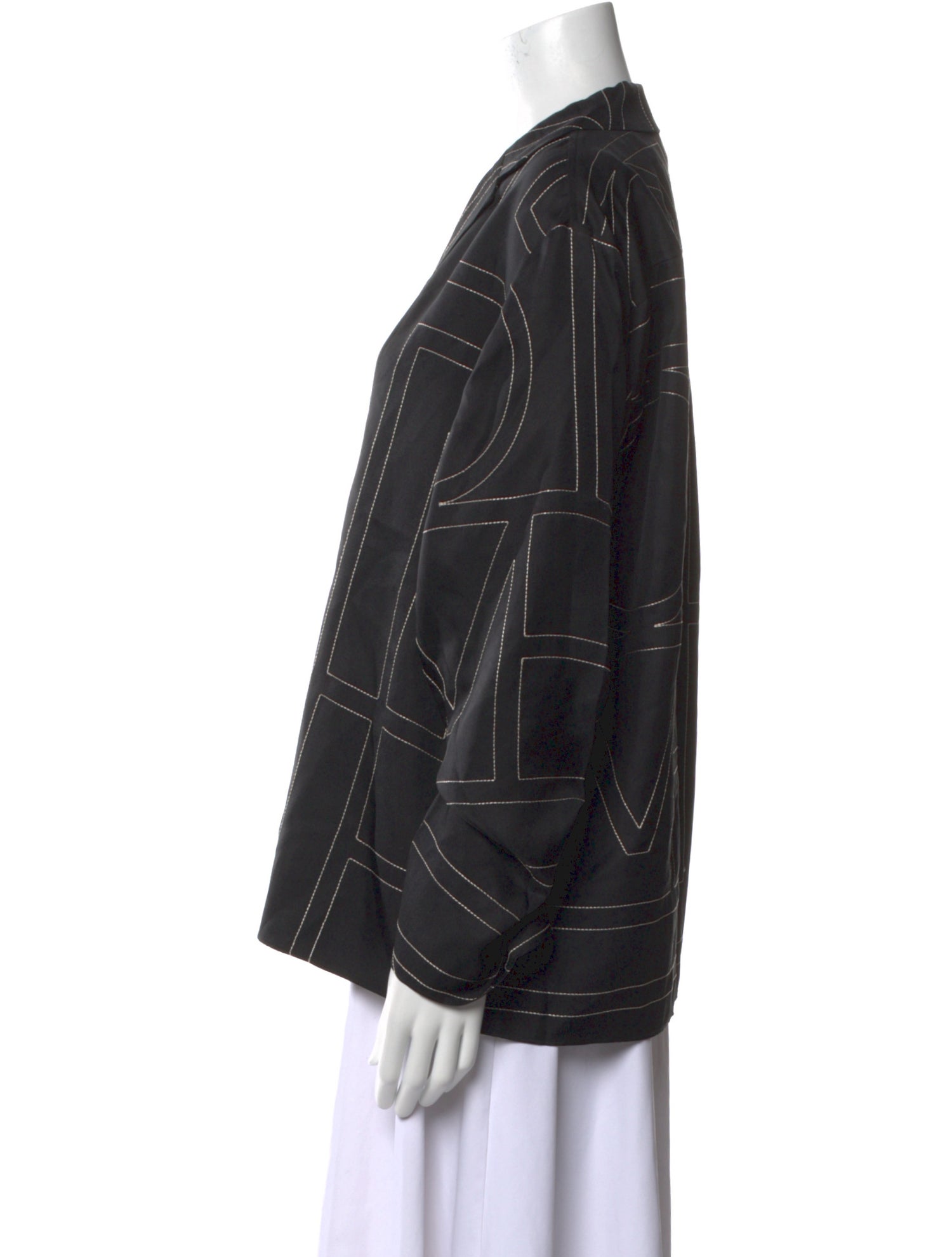 TOTEME Monogram PJ Top Silk Pajamas