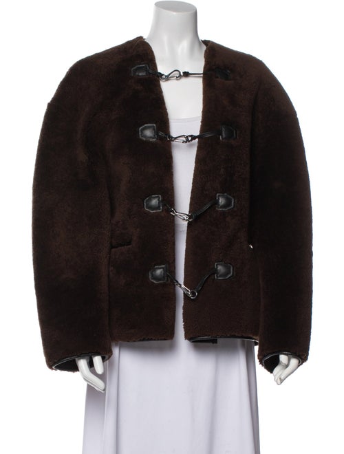 TOTEME Teddy Clasp Shearling Fur Jacket