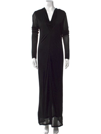 TOTEME Draped V-neck Long Dress